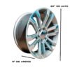 Rin 22 Original Chevrolet 22x9 6x139 - Medidas