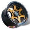 Rines 15x8 6x139 ideales para Nissan, Toyota, Chevrolet en color Negro con Bronce