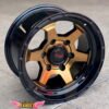 Rines 15x8 6x139 ideales para Nissan, Toyota, Chevrolet en color Negro con Bronce