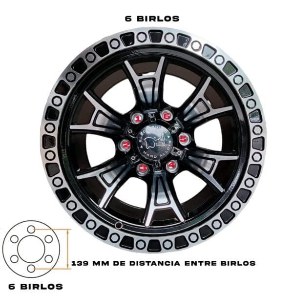 Rines Camioneta Pickup 15x10 6x139 - 6 birlos en 139