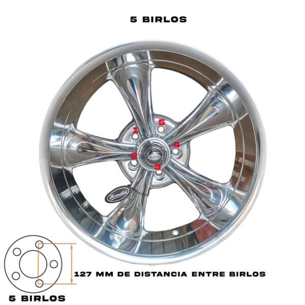 Rines para Chevrolet Clásica Progresivos 20x8.5-10 5x127 - 5 birlos