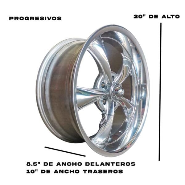 Rines para Chevrolet Clásica Progresivos 20x8.5-10 5x127 - Medidas
