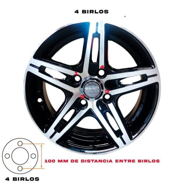 Rines 13 para Autos Chicos 13x5.5 4x100 - 4 birlos