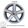 Rines 22 5 para Chevrolet 22x9 5x127 - 5 birlos en 127