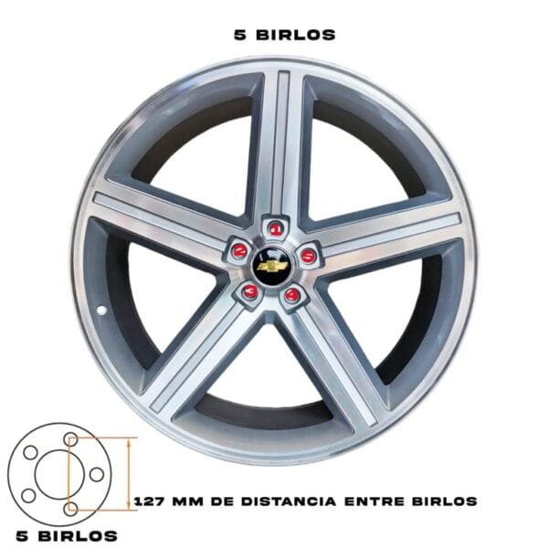 Rines 22 5 para Chevrolet 22x9 5x127 - 5 birlos en 127