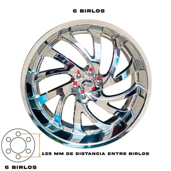 Rines 26 para Silverado, Yukón, Cheyenne - 6 birlos