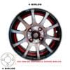 Rines Carro 13x5.5 4x100 - rines de 4 birlos en 100