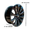 Rines Sierra 22x9 6x139 - Medidas