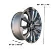 Rines de Sierra 20, ideales para GMC y Chevrolet - Medidas