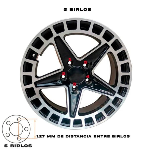 Rines para Jeep de 17 pulgadas - 5 birlos en 127