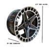 Rines para Jeep de 17 pulgadas - Medidas 17x9