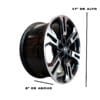 Rines Frontier 17x8 6x114 Medidas de 17 pulgadas