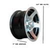 Rines para Ranger 14x7 5x114 - Medidas de 14 pulgadas