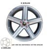 Rines 24 para Chevrolet 5 birlos 24x9.5 5x127 - 5 birlos en 127